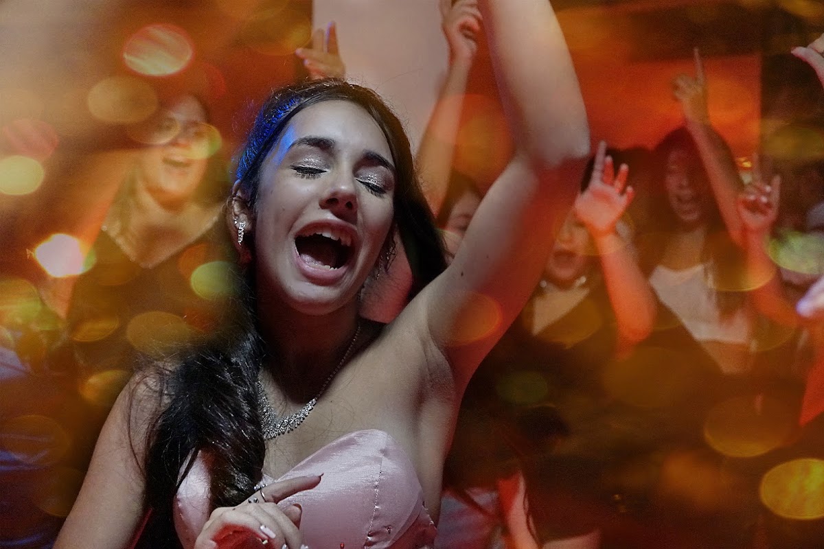Pista de baile en una fiesta de 15 años
